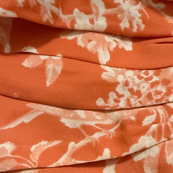 Abercrombie & Fitch Strapless Orange Floral Dress - Picture 4 of 5